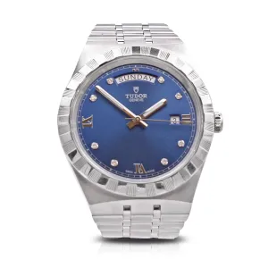 Tudor Royal Date Day 41mm Steel Watch, Diamond Dial Ref - 28600