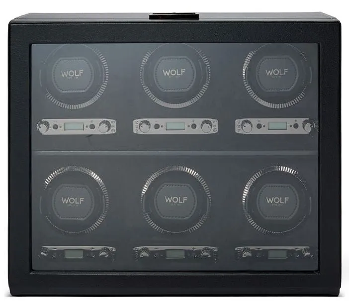 WOF Watch Winder British Racing Black 6pc