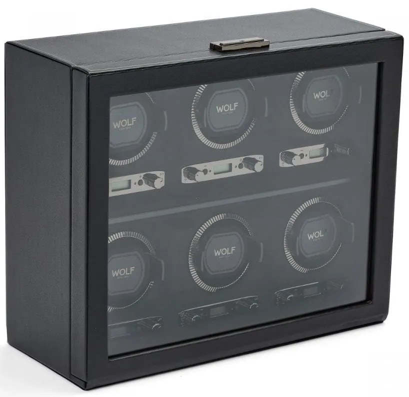 WOF Watch Winder British Racing Black 6pc