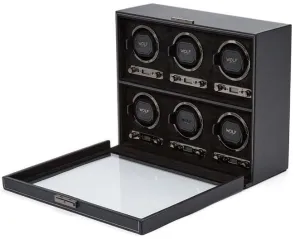 WOF Watch Winder British Racing Black 6pc